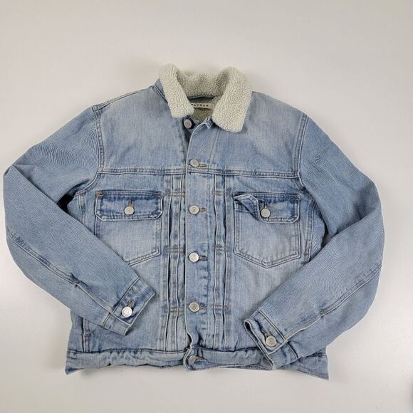Pacsun Denim Button Up Jacket Sherpa Lined Size Small - Picture 1 of 11